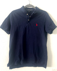 U.S. Polo Assn Navy Blue Polo Shirt School Uniform Preppy Classic Boys Medium