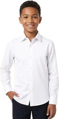 SOLOCOTE Boys White Dress Shirt Long Sleeve Uniform Blouse Formal Size 9Y New