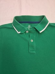 Lands’ End boy’s Short Slv Green Mesh Polo Shirt M 10-12yrs