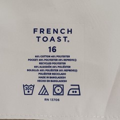 French Toast Boys Khaki Relaxed Fit School Uniform Pant Size 16 Adjustable Waist