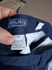 AUTHENTIC GALAXY Navy Blue Double Knee School Uniform Cargo Pants Sz 20 NWT