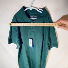 New Nautica Boy’s School Uniform Polo Shirt M (36/37) Hunter Green