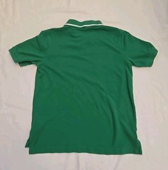 Lands’ End boy’s Short Slv Green Mesh Polo Shirt M 10-12yrs