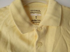 George Boys School Uniform Short Sleeve Polo Shirt Yellow size 8
