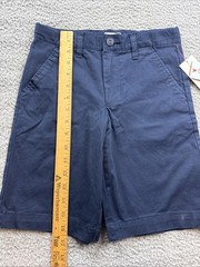 All in Motion Boys Youth 8 Blue Flat Front School Uniform Chino Shorts