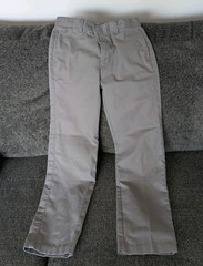 Boys School Uniform Tom Sawyer Elderwear Flat Front Gray Pants Sz 12 Regular
