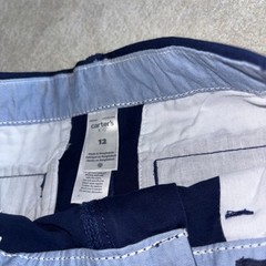 Lot 2 NEW Khaki School Uniform Plain Front Chino Blue Pants Boys Size 12 Adjust
