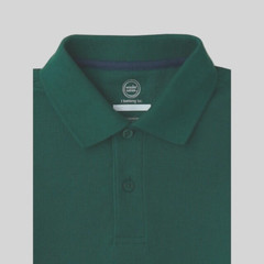 Wonder Nation Boys School Uniform L/S Pique Polo Shirt, 2 Pk, Green, Medium (8)