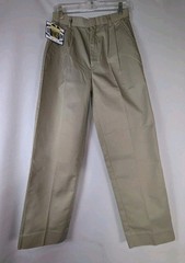 Authentic School Uniform Size 18 Khaki Pants Pleated With Tags