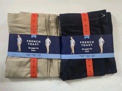 NWT French Toast Boys Size 6 Straight Fit School Uniform Pants Khaki & Navy 4 Ct