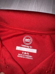 Wonder Nation Boys Red Polo Shirt S (6-7) Polyester Uniform Short Sleeve