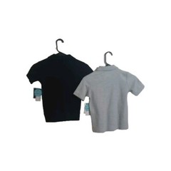 2 New Back To School Shirt’s Black/Gray For Boys Size XS (4/5) With softer…