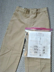 Real School Boys Husky Flat Front Pants School Uniform Approved Size 14H NWT