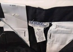 NWT GENUINE FLAT FRONT BLACK SCHOOL UNIFORM PANTS JUNIORS SIZE 6 (REGULAR)
