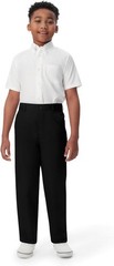 NEW French Toast Relaxed Fit Pull On Pants Black Size 14 (Standard & Husky)