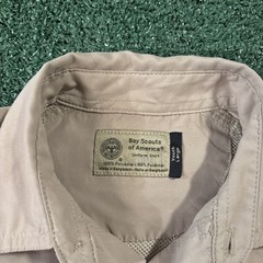 Vintage Boy Scouts of America Button Shirt Youth XL Uniform Patches Outdoors