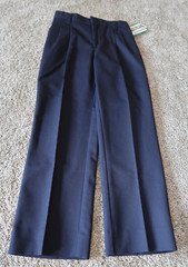 boys girls school uniform pants navy blue with pockets, easy care wrinkle free