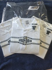 Galaxy Boys School Uniform Set Size 6 White Polo Shirt & Navy Pants Short Sleeve