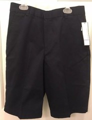 BOYS’ NAVY FLAT FRONT ‘GEORGE’ SHORTS, SCHOOL UNIFORM SIZE 4 W/ADJ WAIST NWT!