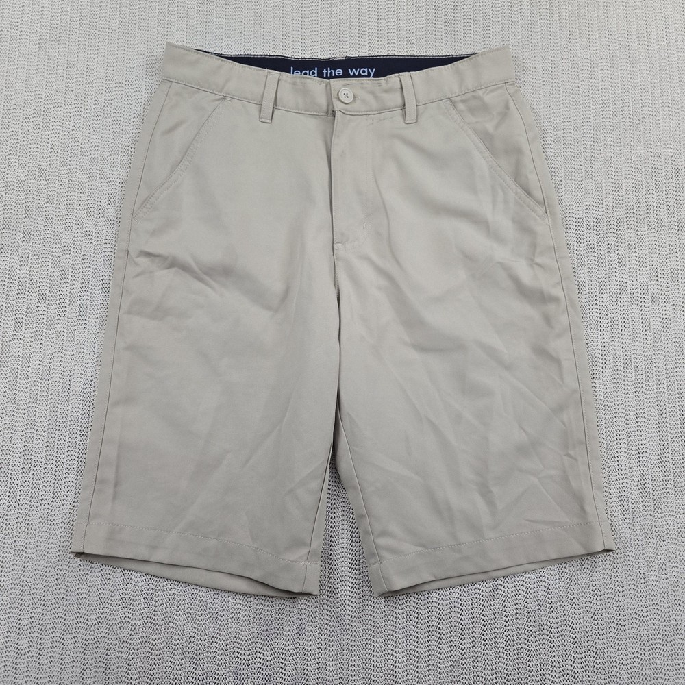 French Toast Uniform Shorts Boys 16 Beige W28 Flat Front School Polyester