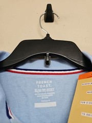 NWT FRENCH TOAST Boy’s Uniform T-Shirt Long Sleeve Cotton Blend Blue.Size XL