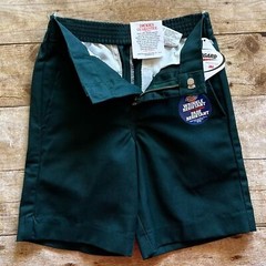 Dickies Boys School Uniform Shorts Hunter Green Plain Front Size 5 RG W735159