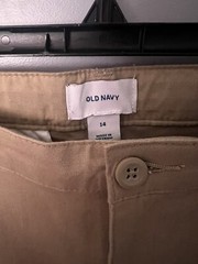 Boys Flat Front Twill Chino School Uniform Shorts, Old Navy, Size 14. NWT