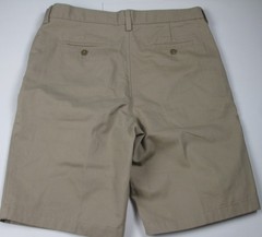 LANDS END Khaki School Uniform Plain Front Cotton Chino Shorts Boys 20 NEW