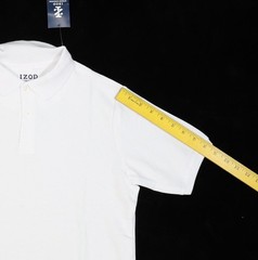 IZOD Approved Schoolwear Shirt Boys 14/16 Large White Uniform Polo Husky Stretch
