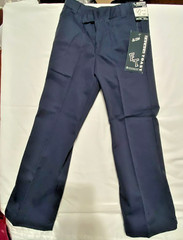 French Toast Boys School Uniform Pants 2 Pair Size 6 Navy Slim 20 1/2″ Waist