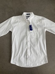 Izod white oxford school uniform teen boy sz S NWT