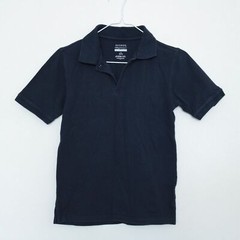4 Pk Navy Blue Short Sleeve Uniform Polo Shirt Set Size L 10/12