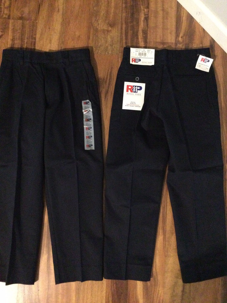 NWT – 2 Royal Park – School Uniform Pants Navy Adj. Waist Sz 10