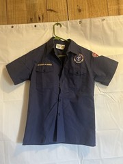 Boy Scouts of America Cub Scouts Shirt Youth Large Navy Uniform Patches