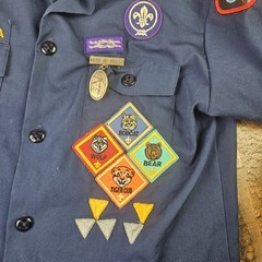 BOY SCOUTS OF AMERICA Shirt Youth Medium Patches