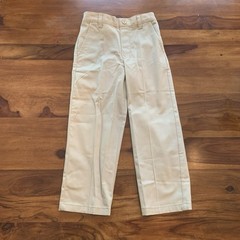 French Toast Boys 3 Pair School Uniform Elastic Back Pants size 6 Tan & Navy