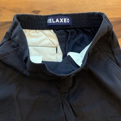 French Toast Boys 3 Pair School Uniform Elastic Back Pants size 6 Tan & Navy