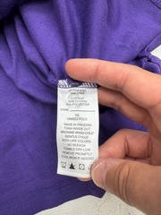 A+ Solid Purple 1/4 Button Polo Uniform T Shirt Youth Size Small NEW