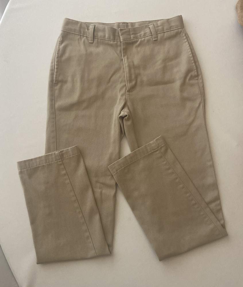 Mills Uniform Khaki Flat Front Pants : 18R Boys