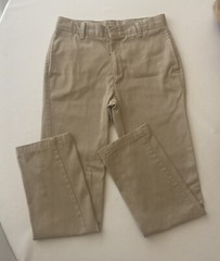 Mills Uniform Khaki Flat Front Pants : 18R Boys