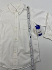 George Boys Cotton Blend White Long Sleeve Collar Oxford School Uniform Shirt S