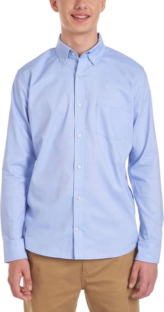 IZOD Young Men’s Long Sleeve Button-Down Oxford Shirt Uniform