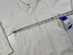 George Boys Cotton Blend White Long Sleeve Collar Oxford School Uniform Shirt S