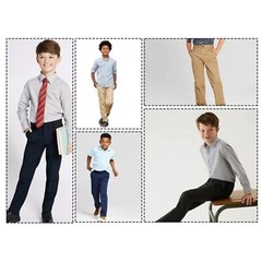 Boys School Uniform Pants New Size 4-16 Regular & Husky Flat Front Style NWT NEW