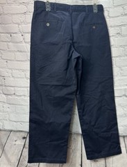George Pants Husky Boys School Uniform Flat Front Navy Blue Size 12H
