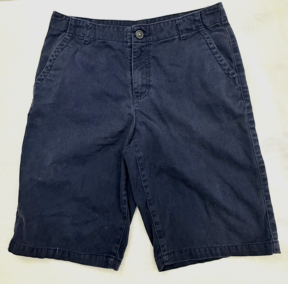 Crazy8 Boys Youth Size 12 Shorts School Uniform navy Blue Plain Front