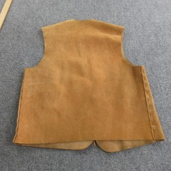 Vintage YMCA Y-Indian Guides Vest Youth Medium Suede Marin County Patches 70s