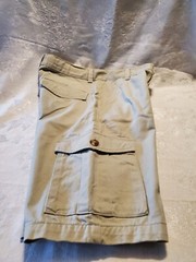 OLD NAVY Youth Boys Size 12 Khaki/Beige Cargo Shorts Adjustable Waist NWT *Spots