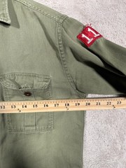 Vintage Boy Scouts of America Shirt Olive Green Sanforized Long Sleeve Youth