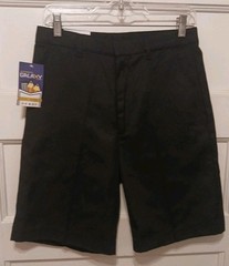 Nwts Authentic Galaxy School Uniform Boy’s Size 16 Black Adj Waist Shorts